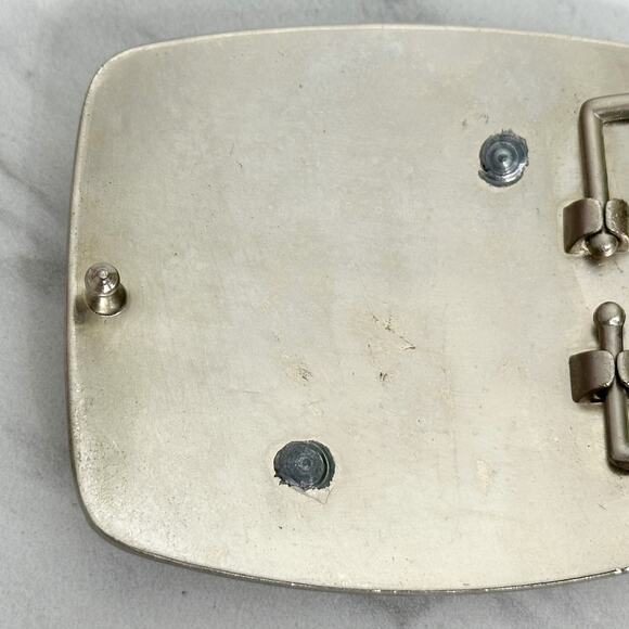 Rhinestone Studded W Letter Initial Monogram Silver Tone Belt Buckle - Picture 7 of 8